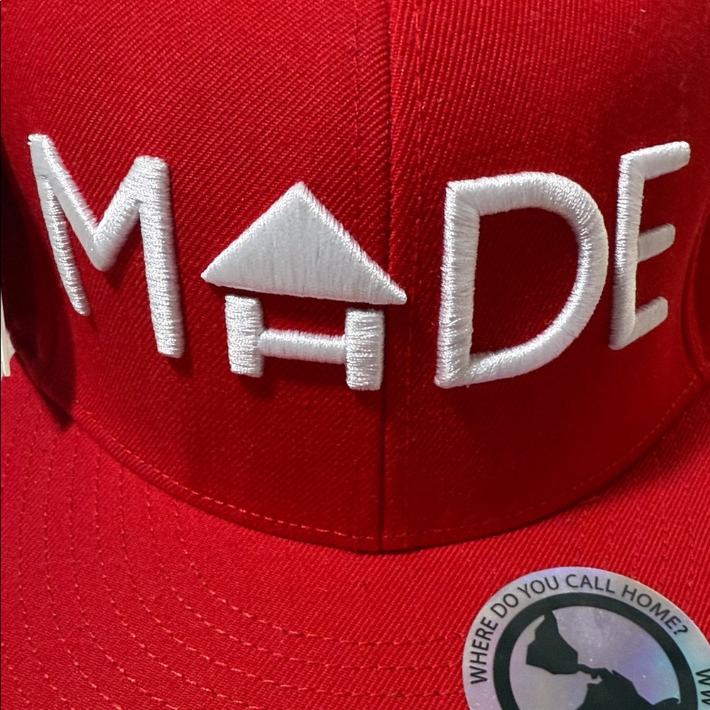 Red MADE Snapback Hat - Picture 4 of 11
